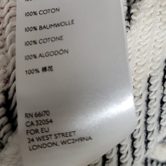 NWT Free People Cozy Oversized Striped Sweater Hoodie Kangaroo Pocket - Small S - Picture 6 of 9